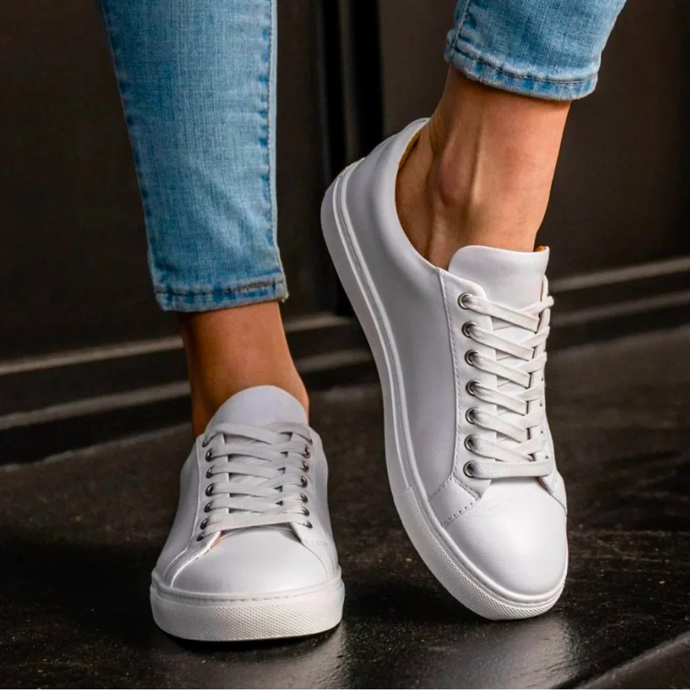 Thursday Boot Co Premier Low Top Sneaker, White Leather- Women’s 9
